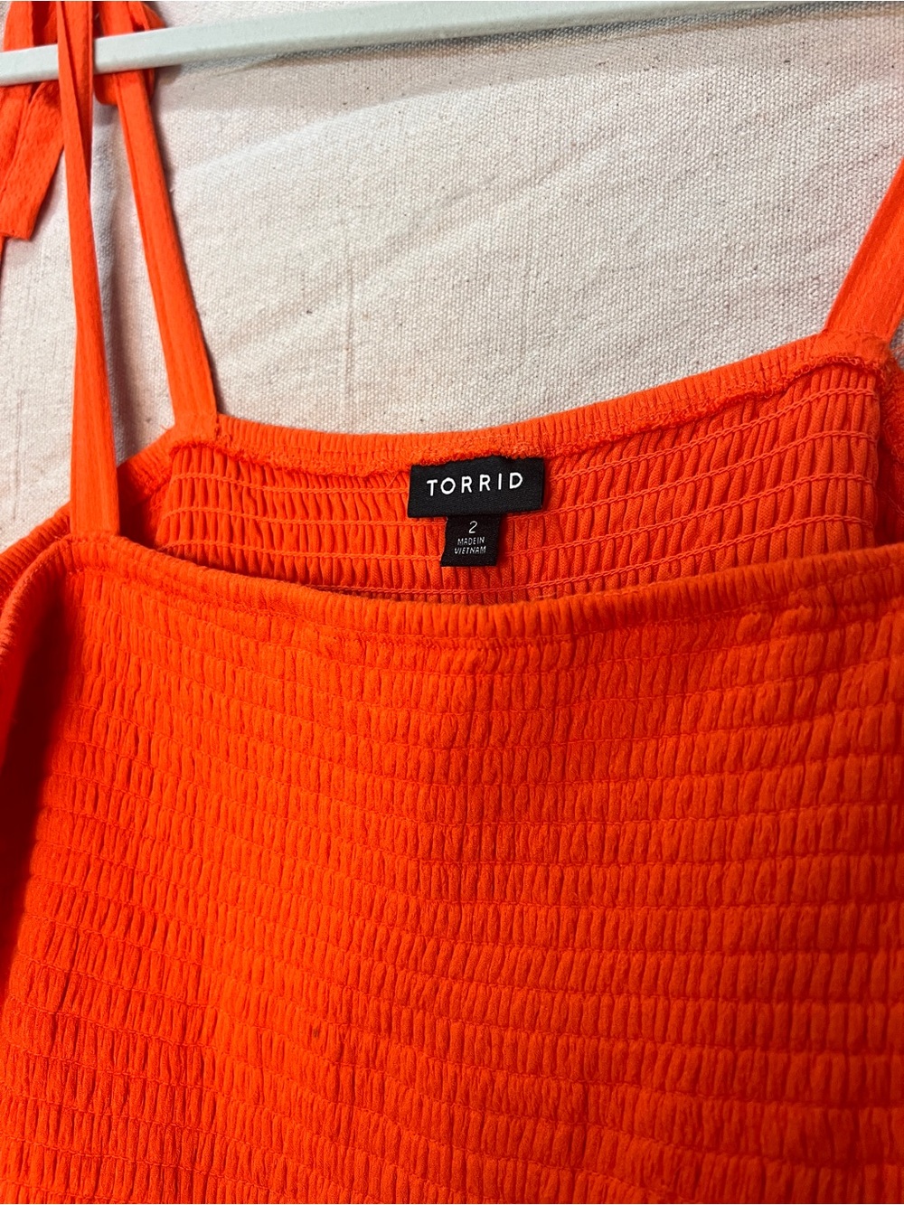 torrid Bright Orange Tie-Shoulder Midi Dress - Picture 5 of 7